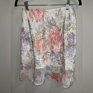 Vintage Lucie Ann II Floral Slip Skirt Size small